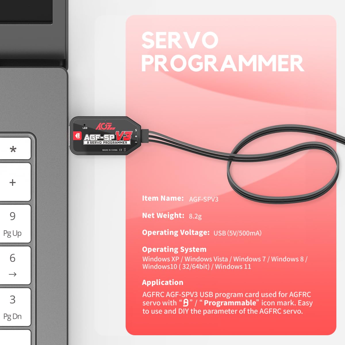 AGFRC SPV3 programming cable enabling reliable PC connection during tuning