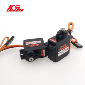 AGFRC micro 9g servo side view highlighting lightweight, precise performance for planes and helis.