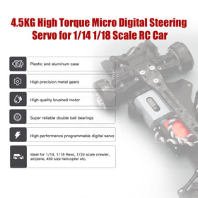 AGFRC Sub-Micro Servo 8.4V HV setup close-up suggests higher torque potential