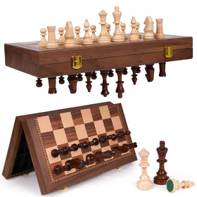 Agirlgle 15-inch magnetic chess board for stable, uninterrupted gameplay.
