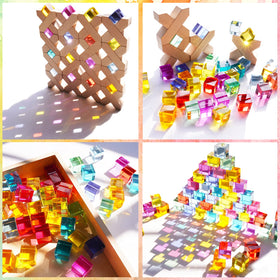 Agirlgle 80-piece set fits small hands for easy grasp and stacking