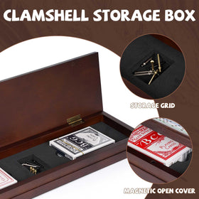 Agirlgle deluxe wooden cribbage set features smooth surface and vibrant tracks
