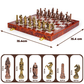 Agirlgle portable travel chess set compact for bags and suitcases