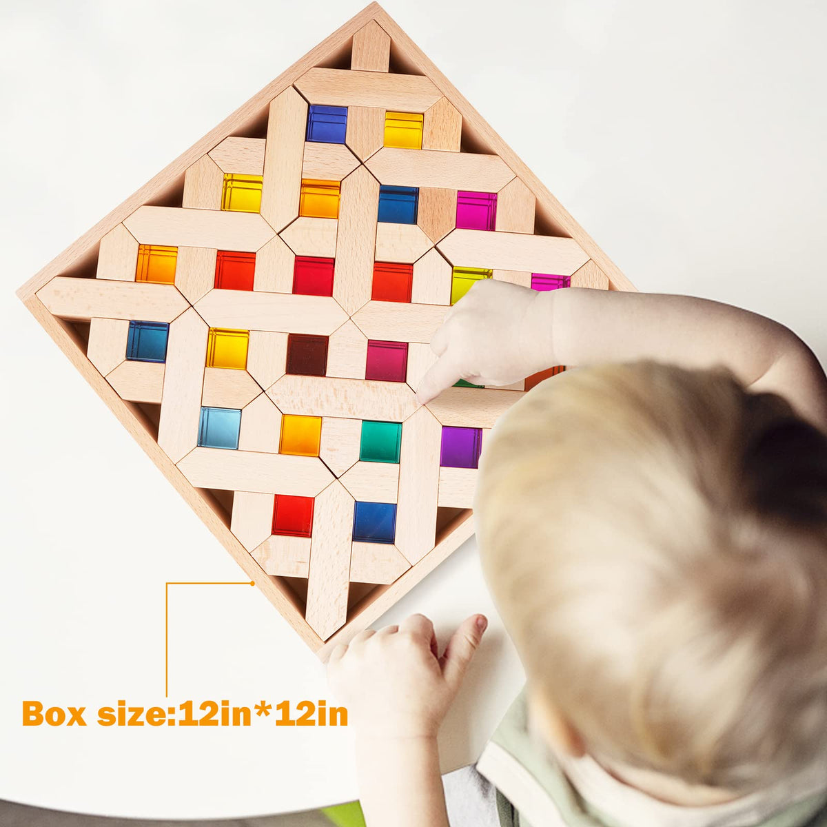 Agirlgle wooden blocks with non-toxic materials ensure safe play