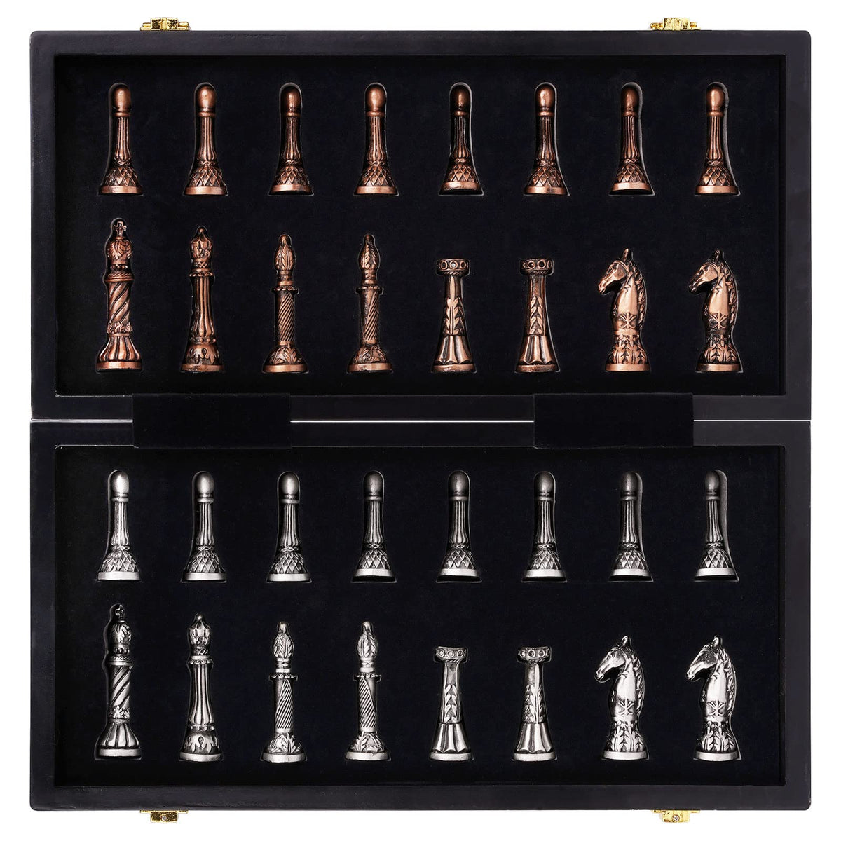 Agirlgle retro metal chess set suitable for beginners to pros.