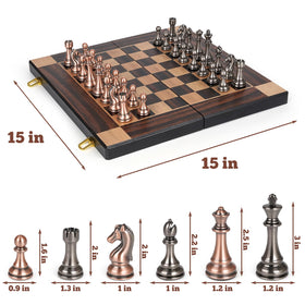 Agirlgle wooden chess board close-up shows fine finish.