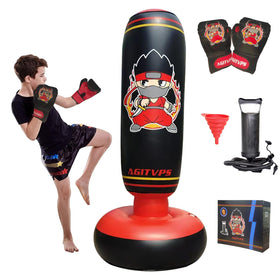 AGITVPS inflatable punching bag 66-inch for active play and safe athletic practice.