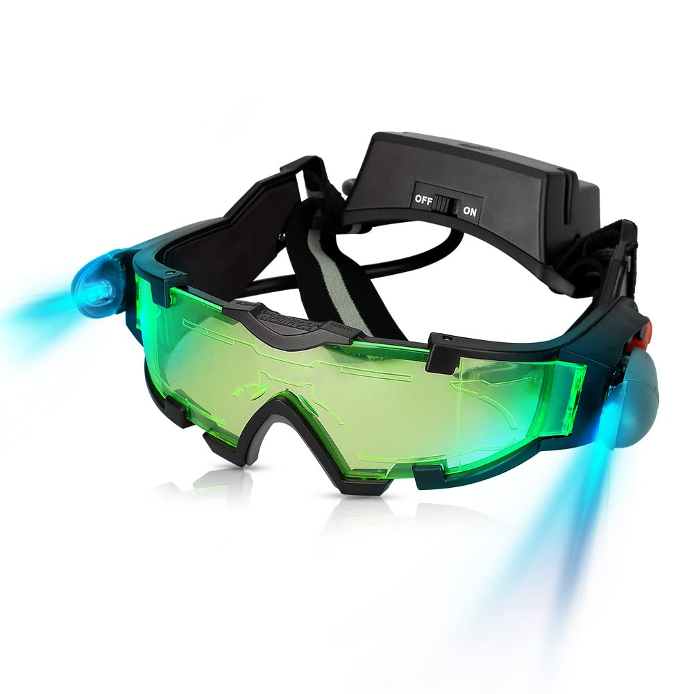AGM Kids Night Vision Goggles front view with green lens for outdoor exploration at night