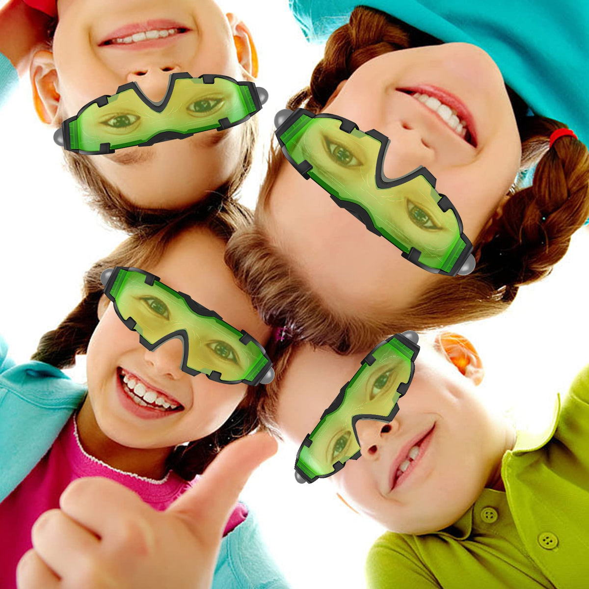 AGM Kids Night Vision Goggles in-dark scene showing 25-foot visibility