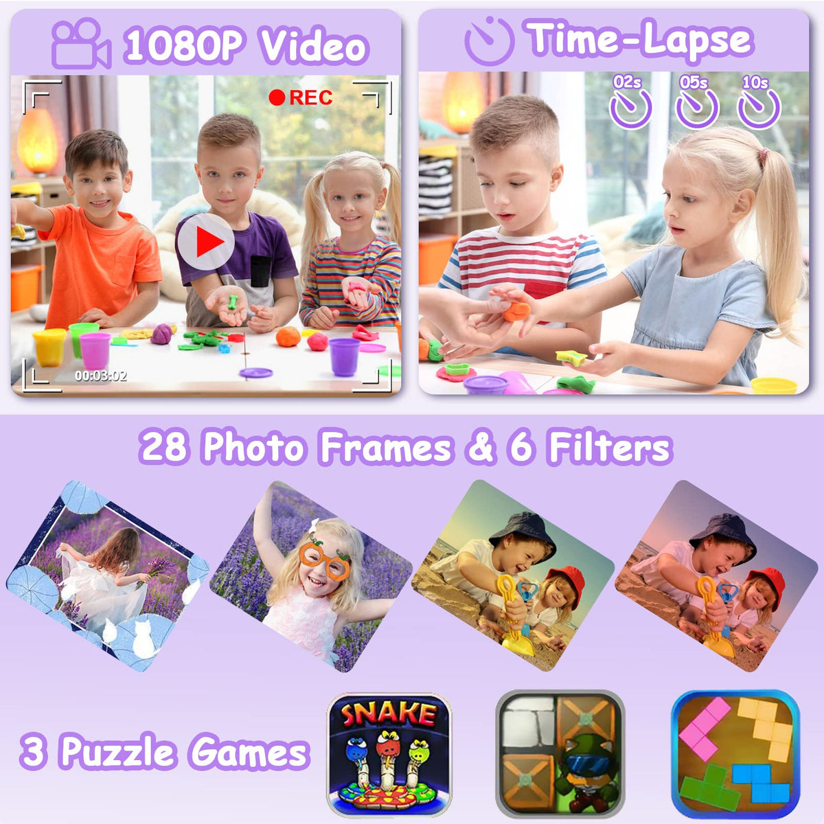 Agoigo 1080p video option captures crisp kid-friendly memories