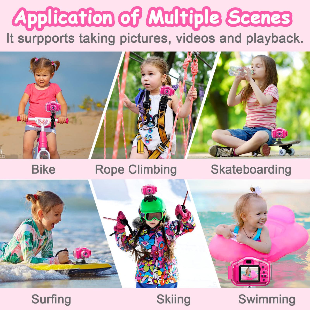 Agoigo accessories with mounts and lanyard for family adventures
