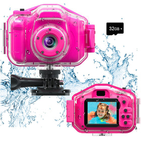 Agoigo Kids Camera rose-red front view for easy handling