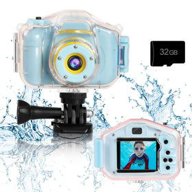 Agoigo Kids Waterproof Camera with underwater case for deep-water exploration