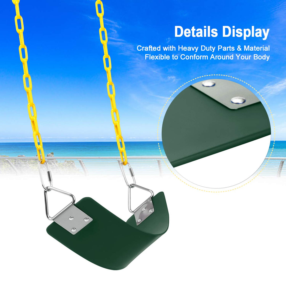 AGPTEK extra locking buckles for secure, flexible installation.
