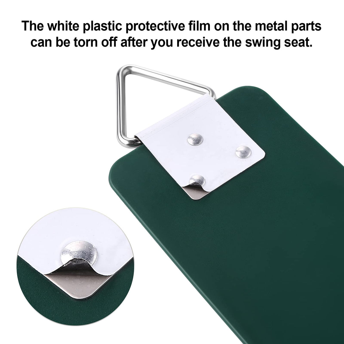 AGPTEK two-seat set ready for backyard playground use.