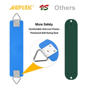 AGPTEK stainless steel hinge ensures secure, durable swing operation.