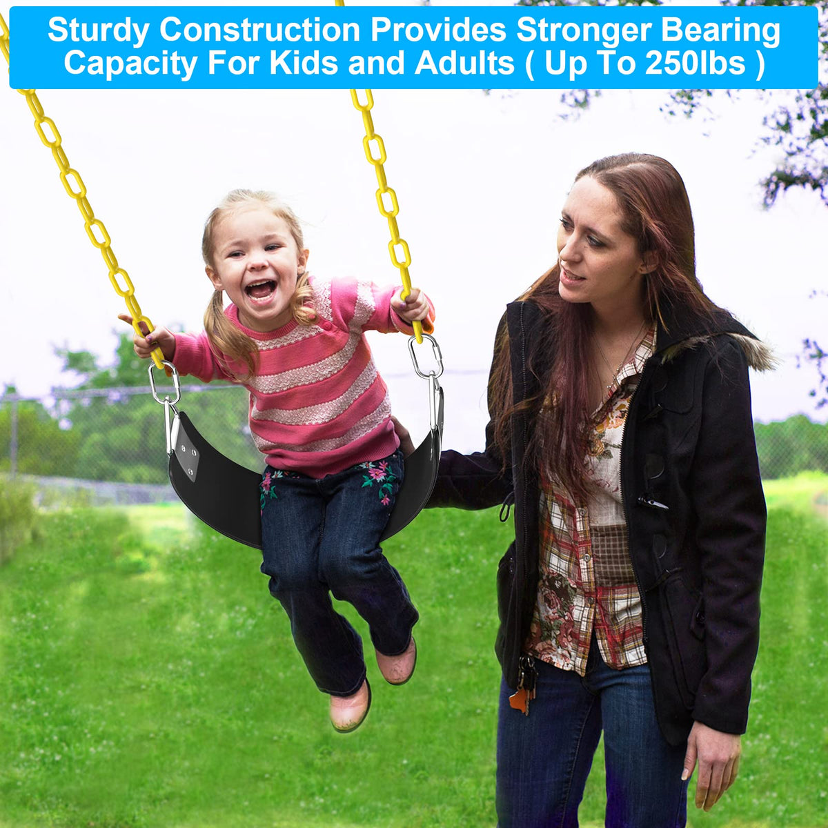 AGPtEK Swing Seat family-friendly design supports varied users.