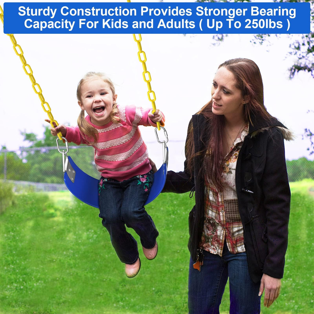 AGPTEK Swing Seat dimensions indicate compact 30.4 x 6 inch size.