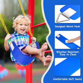 AGPTEK Swing Seat metal ring and triangle provide secure attachment.