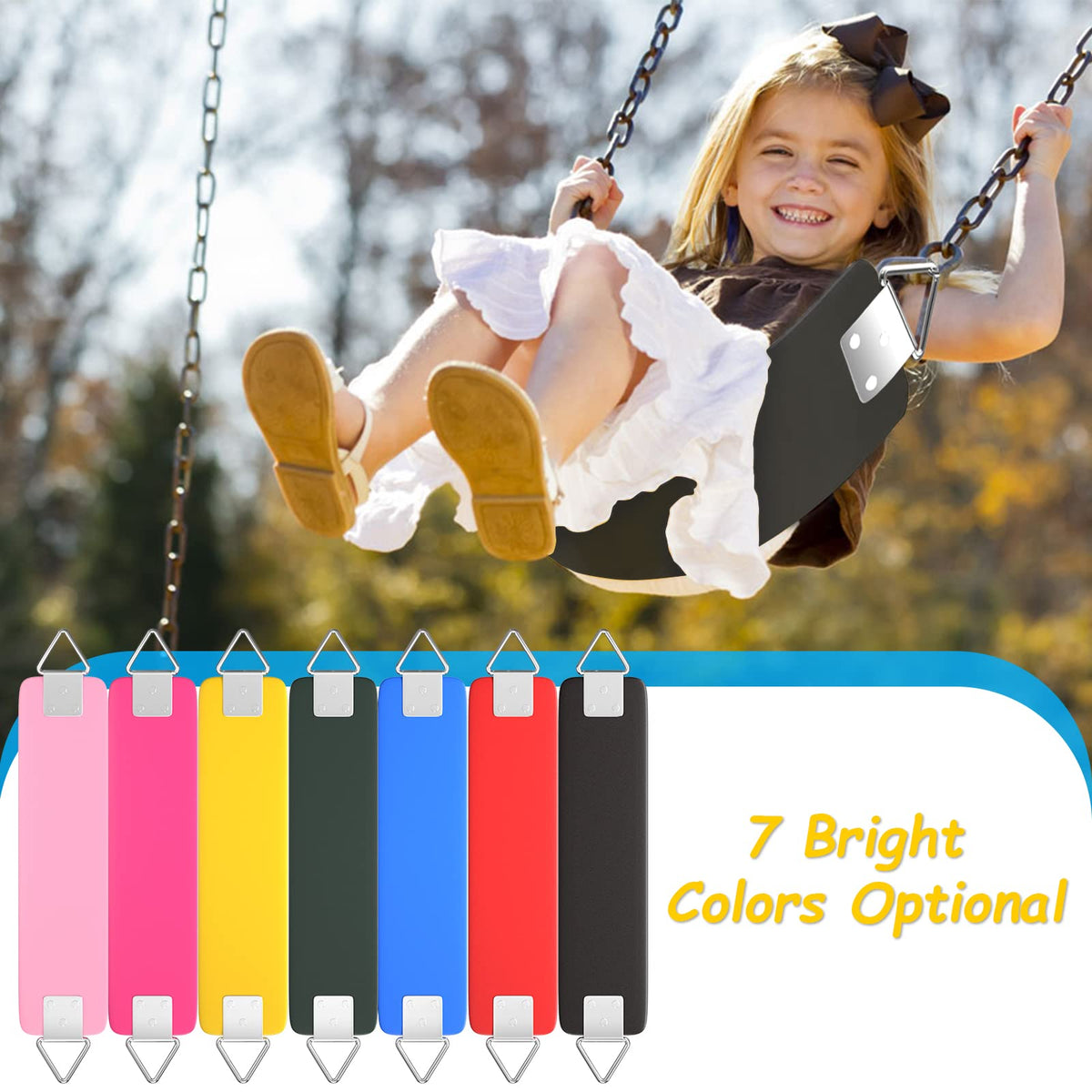 AGPtEK Swing Seat outdoor backyard scene ready for play.