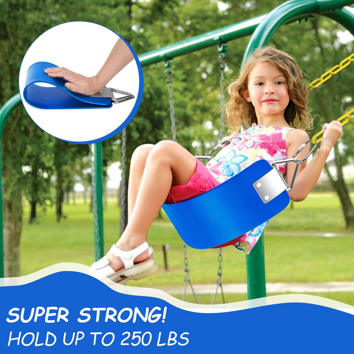 AGPTEK Swing Seat wide view highlights its generous seating for family fun.