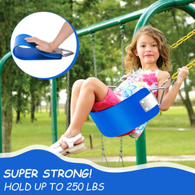 AGPTEK Swing Seat wide view highlights its generous seating for family fun.