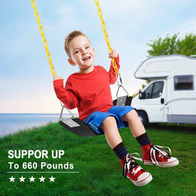 AGPTEK swing set supports up to 250 lb for active kids outdoors.