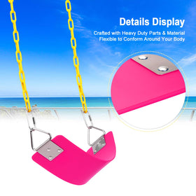 AGPTEK swing set outdoor setup ideal for backyards and playgrounds