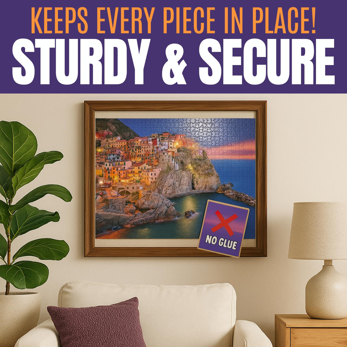 AGREATLIFE puzzle display after using sheets presents neat framed look.