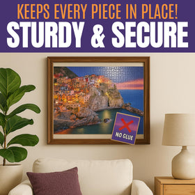 AGREATLIFE puzzle display after using sheets presents neat framed look.