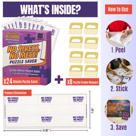 AGREATLIFE puzzle saver sheets adhesive sticker close-up demonstrates permanent hold.