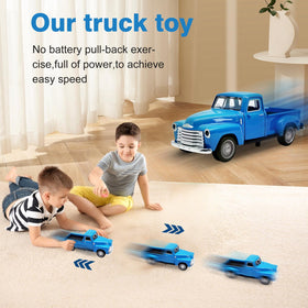 AGSIXZLAN 1:32 alloy blue truck offers durable toddler play.