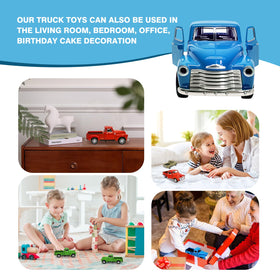 AGSIXZLAN Blue truck toy doubles as festive decor.
