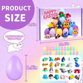 AGSWE 3D-printed animal figures tucked inside vibrant eggs for classrooms
