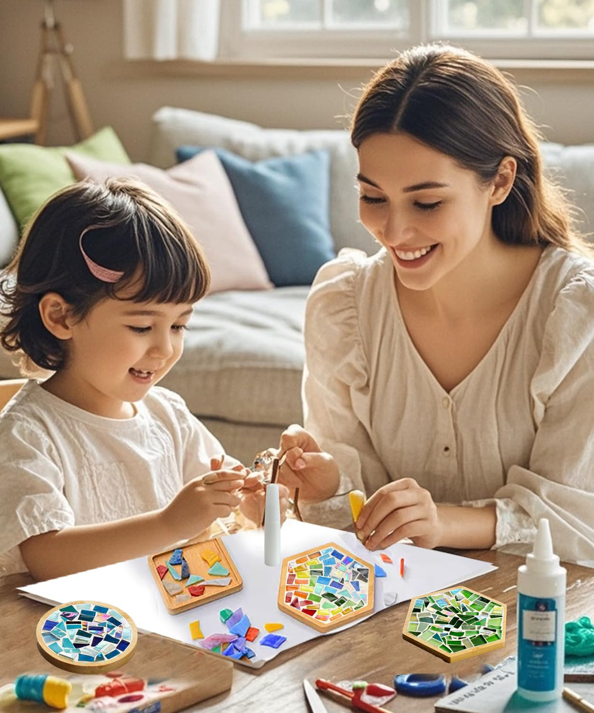 Non-toxic glue and tools for clean, safe crafting