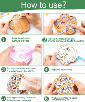 Leak-proof glue bottle aids neat mosaic assembly