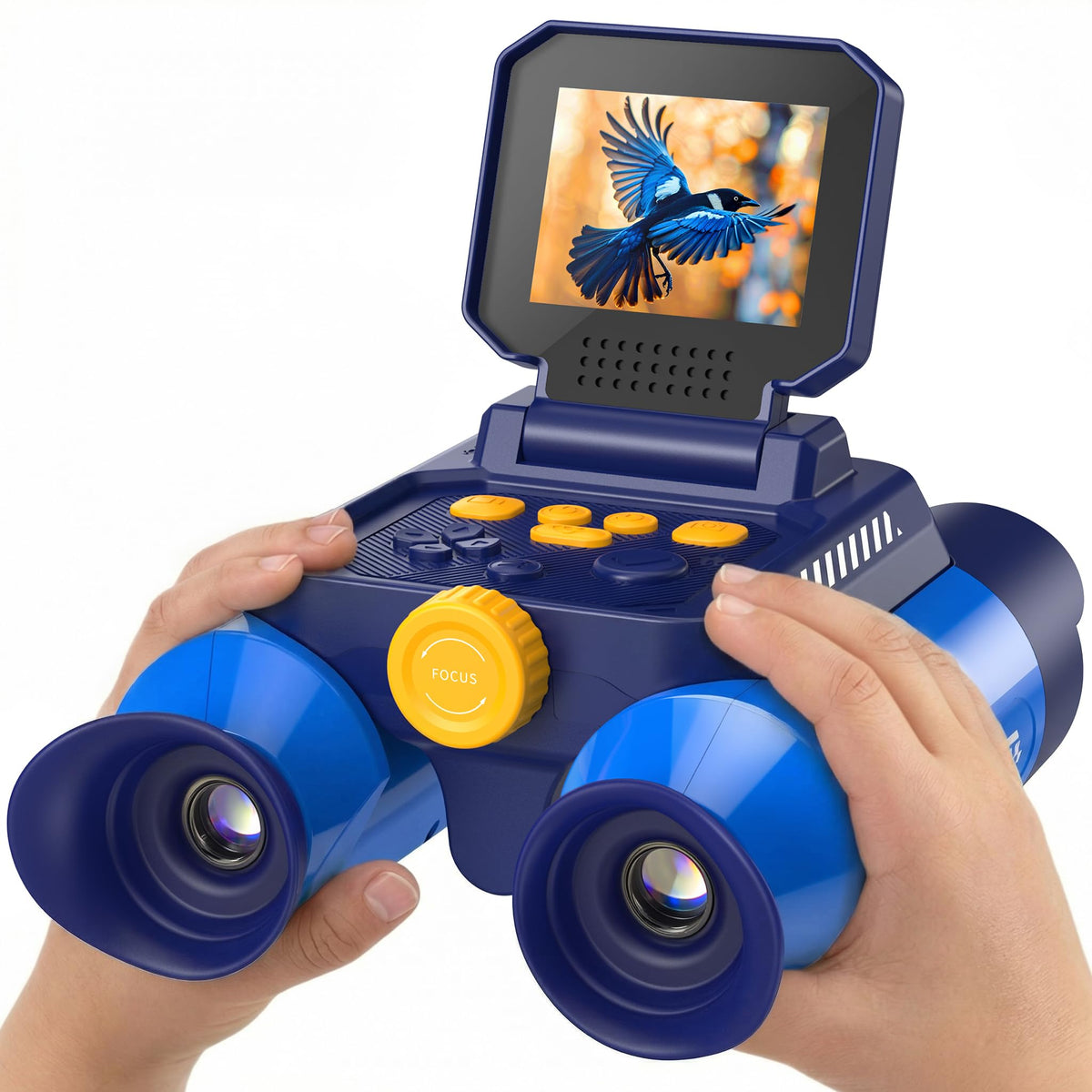 Ahalfcit Kids Binoculars with night vision and 2.4-inch screen for easy viewing in nature