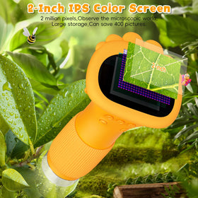 Ahalfcit microscope showing 1000X zoom revealing fine details.