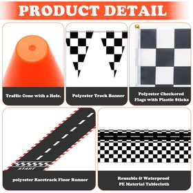 AHIER 9.8ft checkered banner adds finishing line flair to your setup.