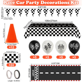 AHIER racing checkered flags with sticks create instant track vibes and easy insertion.