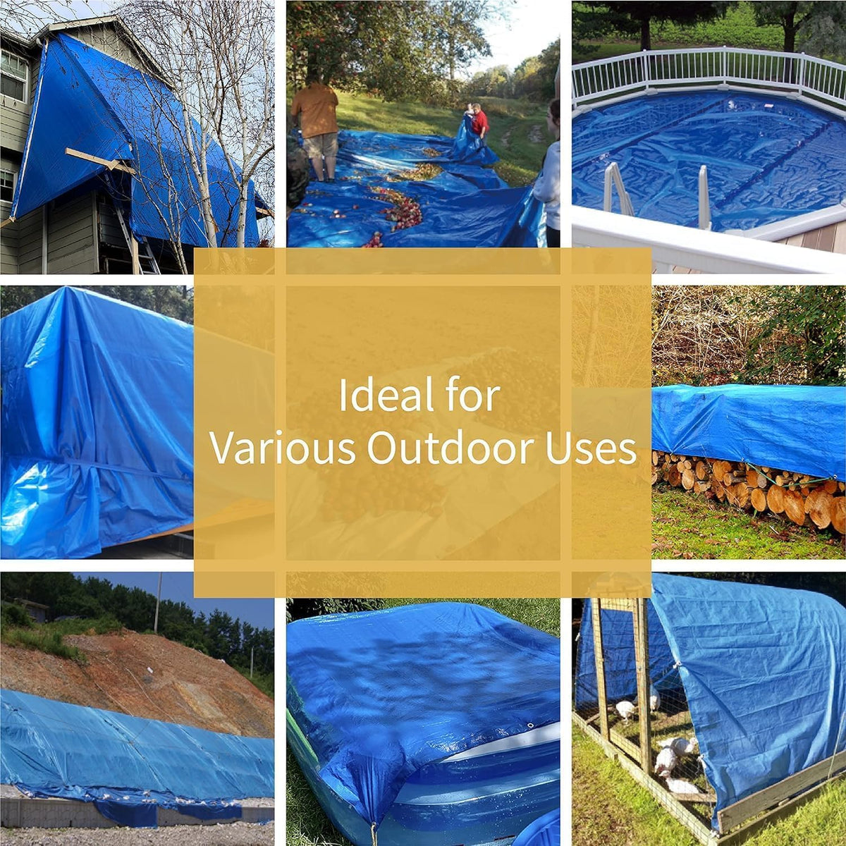 Ahpuhtan multipurpose outdoor pad suitable as boat tarp or patio sunshade.