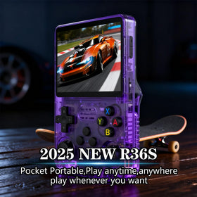 Ahuamty R36S side view highlights ergonomic handheld form