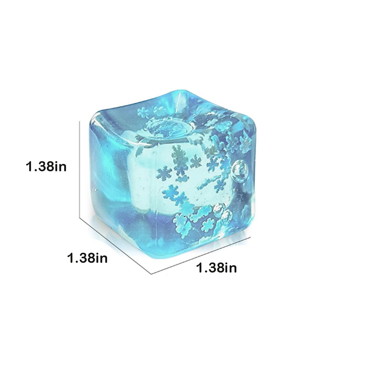 AHYCS blue ice cube with snowflakes for soothing visuals.
