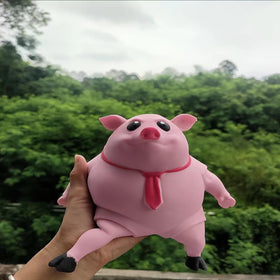 AHYCS pig face squishy enables playful stress release through morphing shapes.