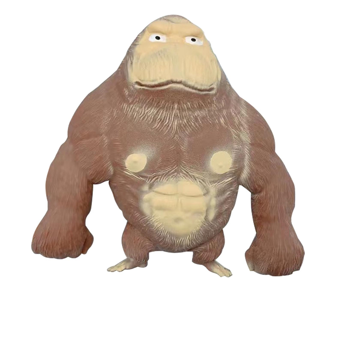 AHYCS squishy monkey toy brown, front view, stress relief at home.