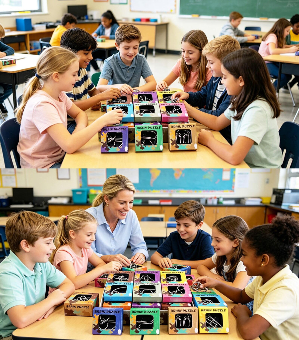 Ahyuan brain teaser puzzles assortment encourages thinking and mental dexterity.