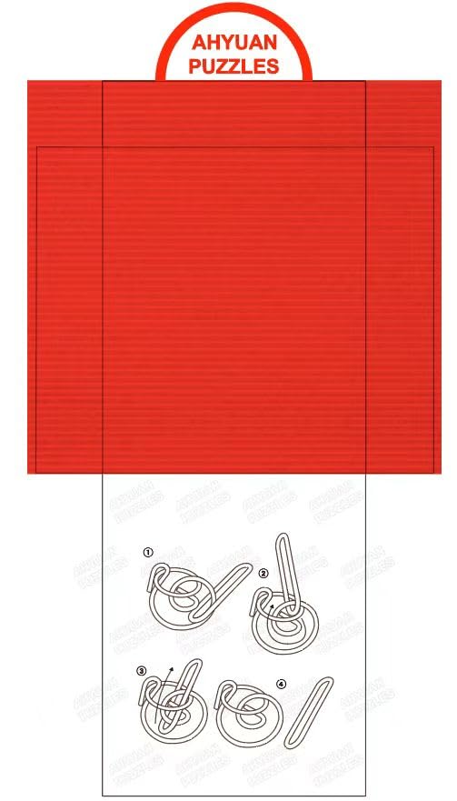 Ahyuan metal wire puzzle close-up, showcasing smooth edges and finish.