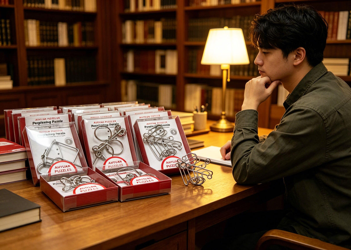 Ahyuan puzzles as party favors spark conversations.