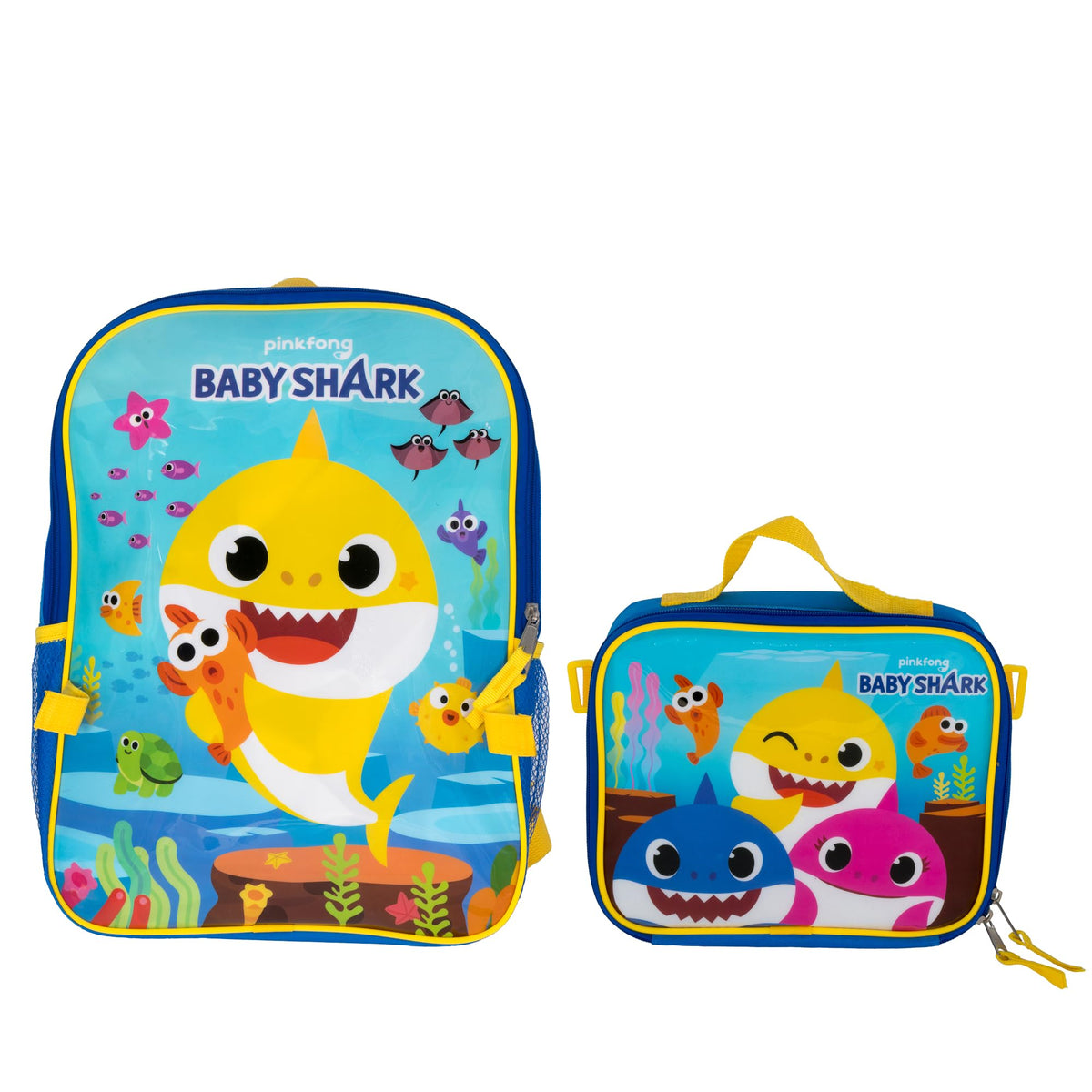 AI ACCESSORY INNOVATIONS Baby Shark backpack 16in with a vibrant design for school days.