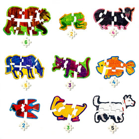 Ai fsem Brown Bear puzzle helps memory, recognition, and early literacy during play.